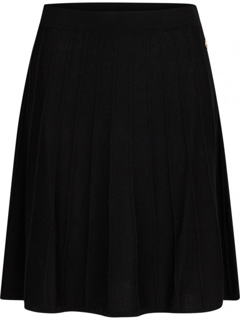 Fintstickad kjol med veck svart från Claire 2