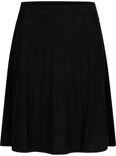 Fintstickad kjol med veck svart från Claire