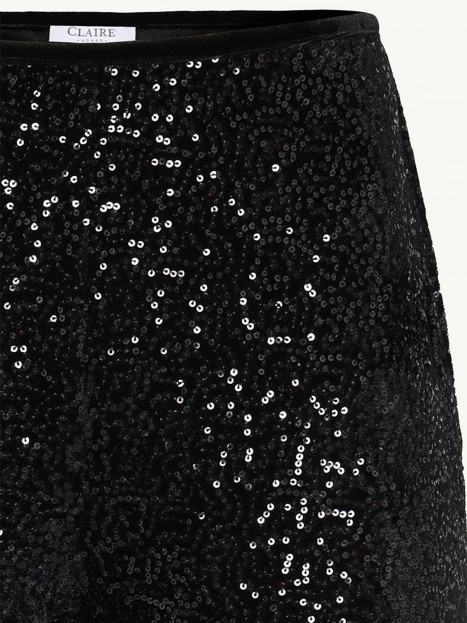 Stretchiga paljettbyxor svart från Claire