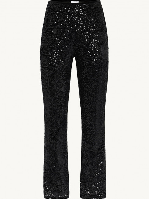 Stretchiga paljettbyxor svart från Claire