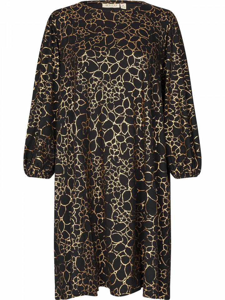 Klänning Noam svart/guld från Masai