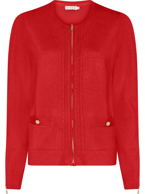 Kofta med zip klarröd från Micha