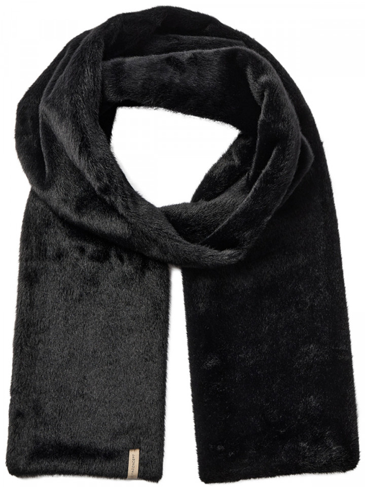 Halsduk i fuskpäls Vendla svart från SoyaConcept