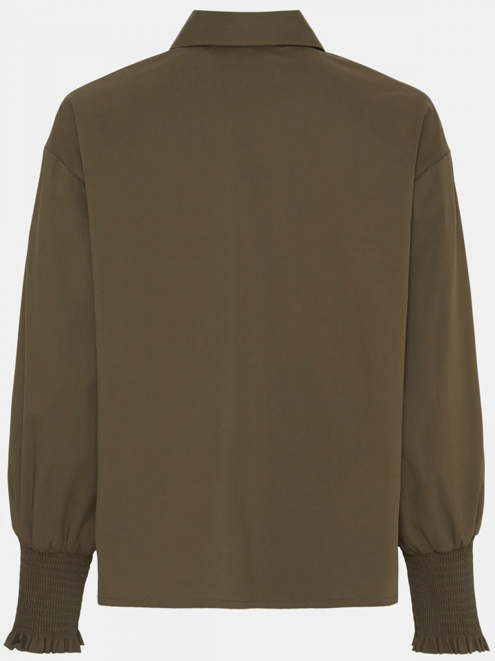 Bomullsskjorta Sigga Wide kakigrön...