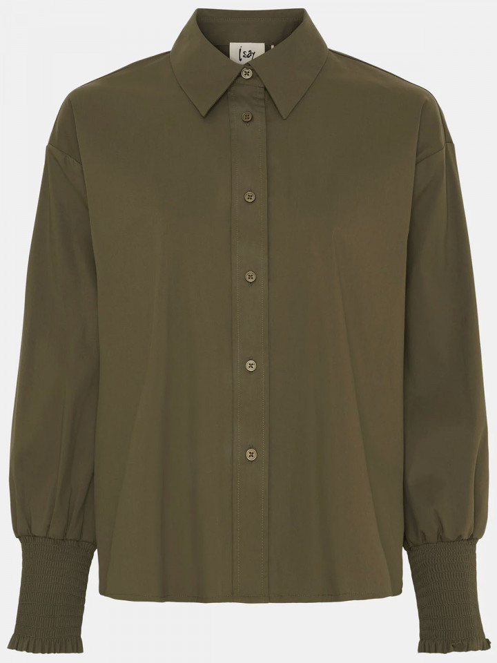 Bomullsskjorta Sigga Wide kakigrön...