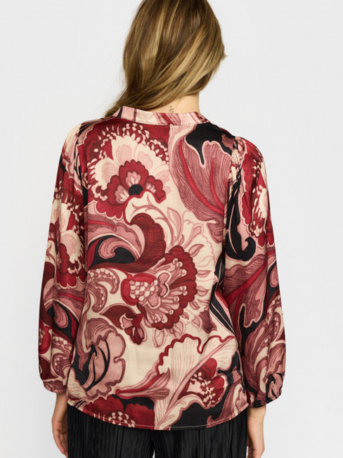 Satinblus Runa vinröd från 2-BIZ 2