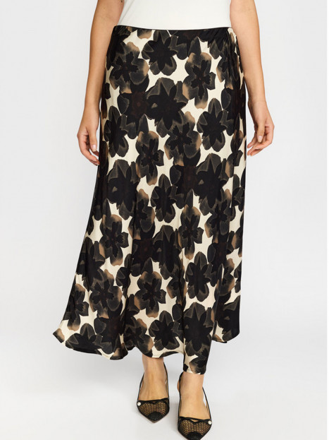 Satinkjol Georgina creme/brun/svart från 2-BIZ