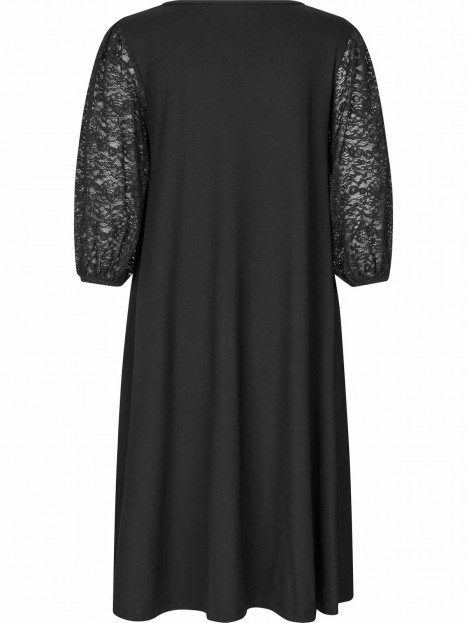 Trikåklänning Nyvora svart spets från Masai