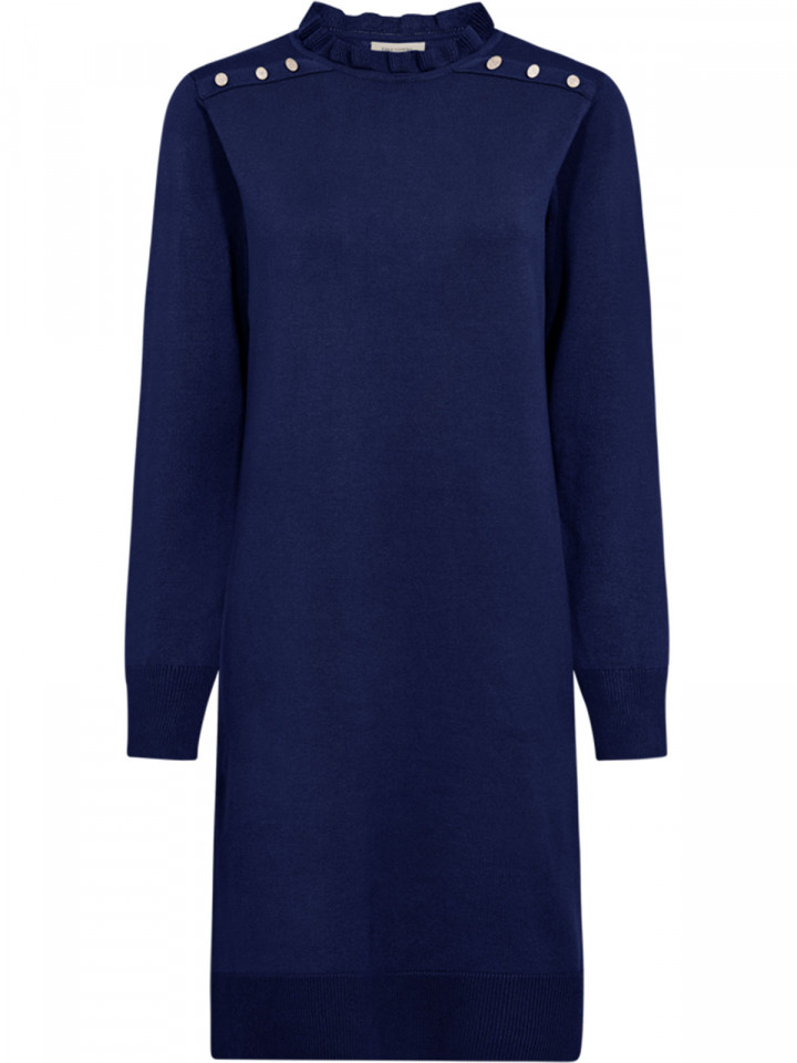 Finstickad klänning Katie blå från...