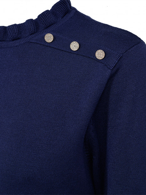 Finstickad klänning Katie blå från FreeQuent