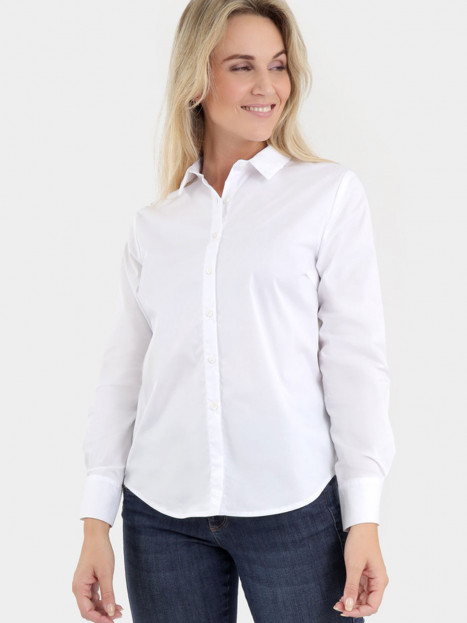 Basskjorta bomull kortare vit från 2-BIZ