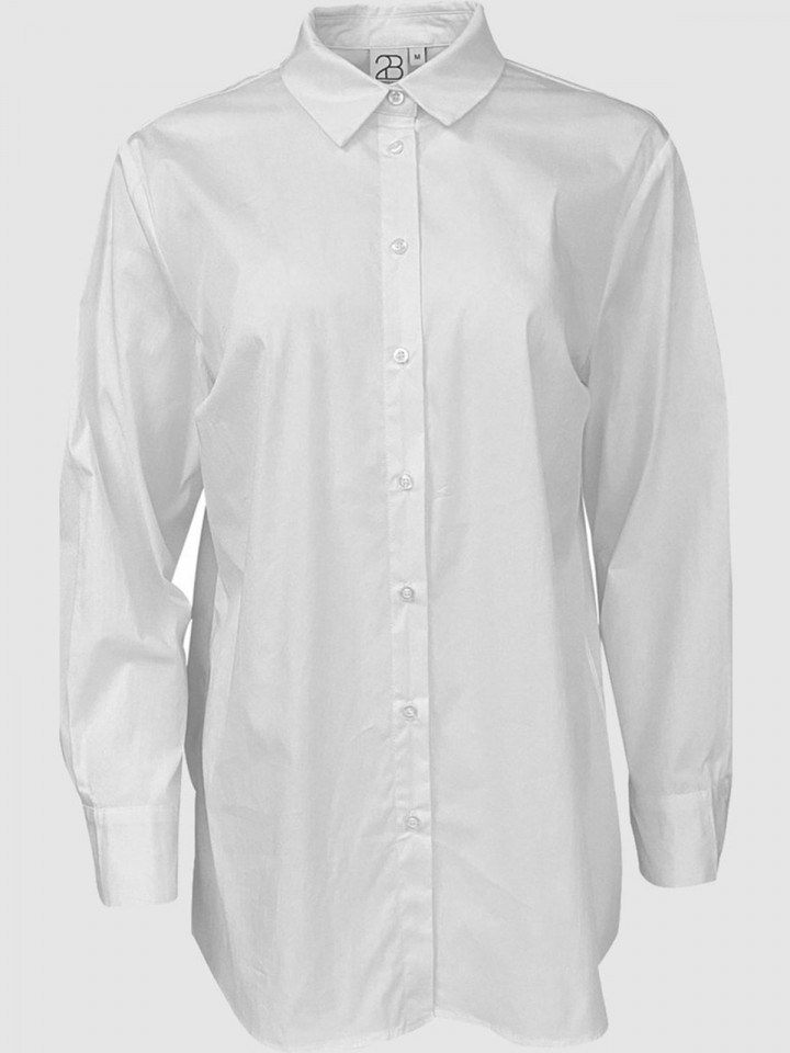 Basskjorta längre vit från 2-BIZ