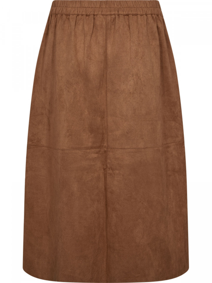 Kjol Noville i mockaimitation cognac...