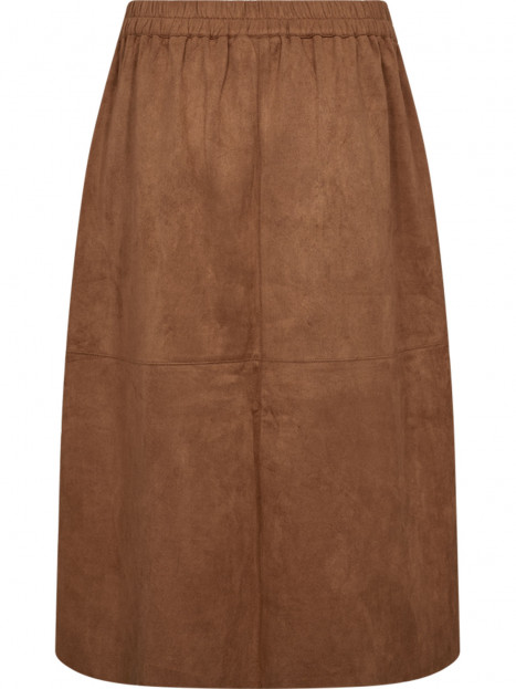 Kjol Noville i mockaimitation cognac från FreeQuent