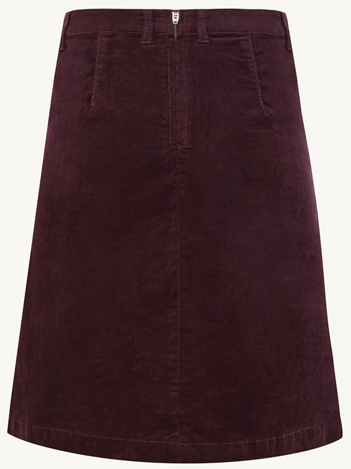 Sammetskjol vinröd från Claire