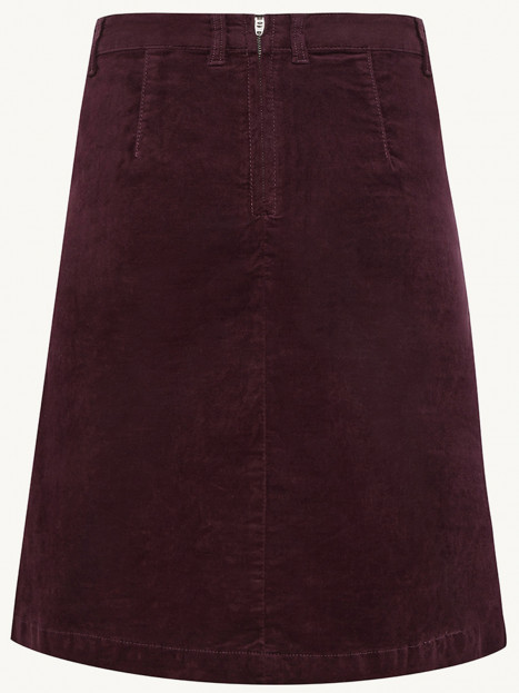 Sammetskjol vinröd från Claire