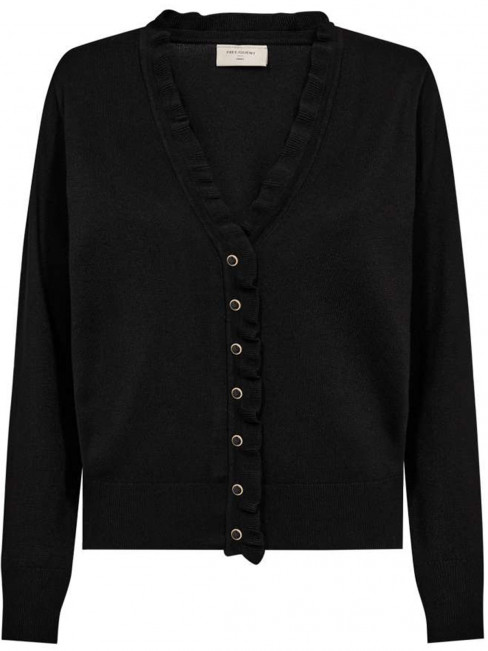 Kofta Katie v-ringad svart Freequent