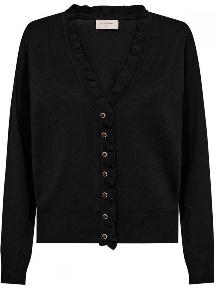 Kofta Katie v-ringad svart Freequent