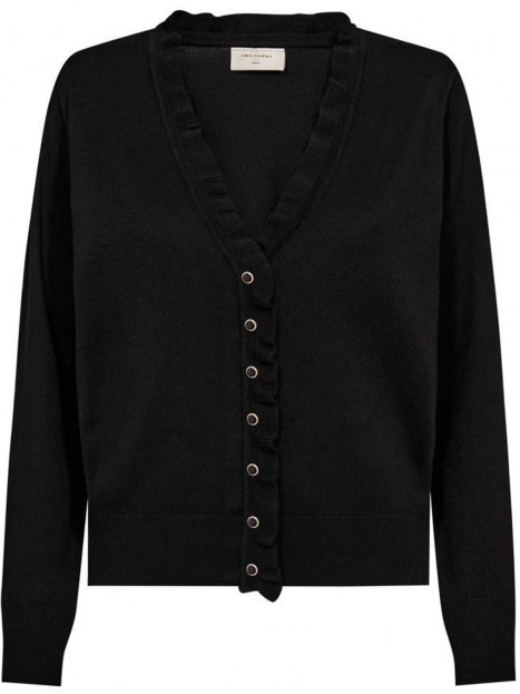 Kofta Katie v-ringad svart Freequent