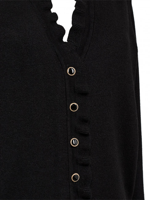 Kofta Katie v-ringad svart Freequent 2