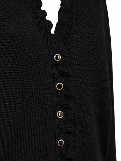 Kofta Katie v-ringad svart Freequent