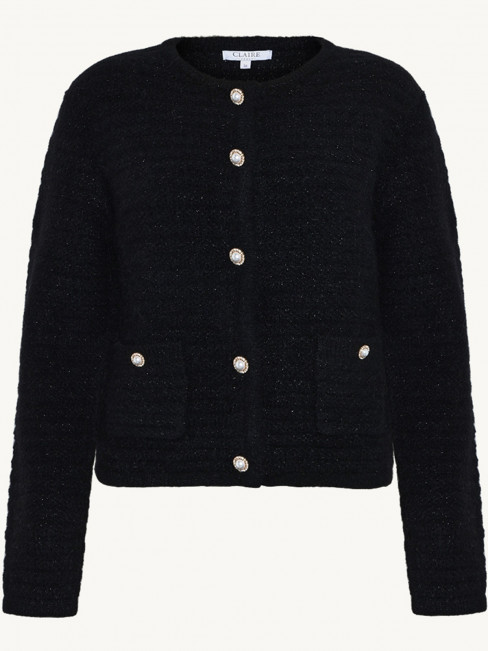 Kofta pärlknappar svart från Claire
