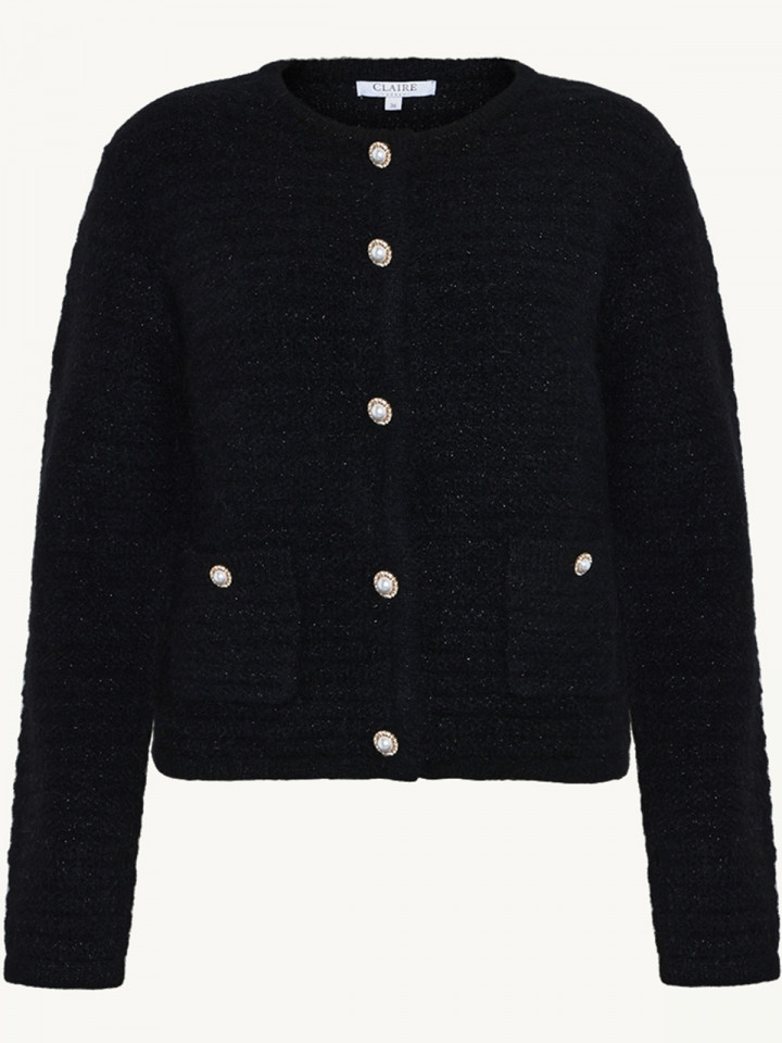 Kofta pärlknappar svart från Claire