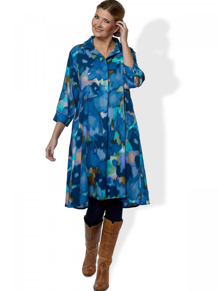 Viskosklänning DuAnne blå från du Milde