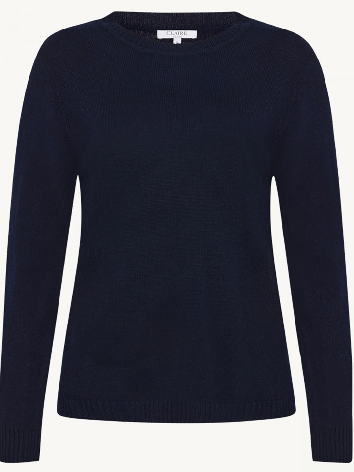 Ulltröja klassisk marin från Claire