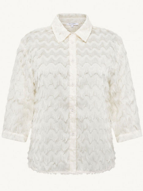 Blus fransar cremevit från Claire