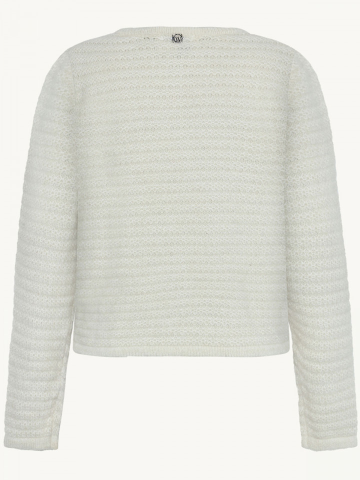 Kofta pärlknappar vit från Claire