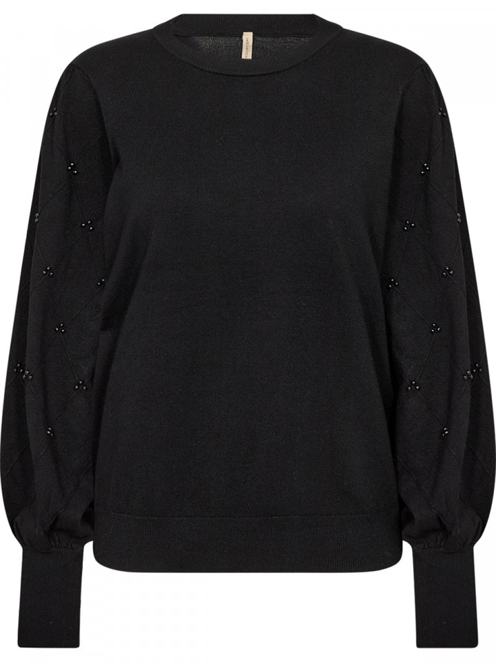 Finstickad tröja Dollie svarta pärlor...