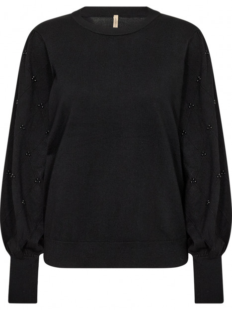 Finstickad tröja Dollie svarta pärlor från Soya Concept