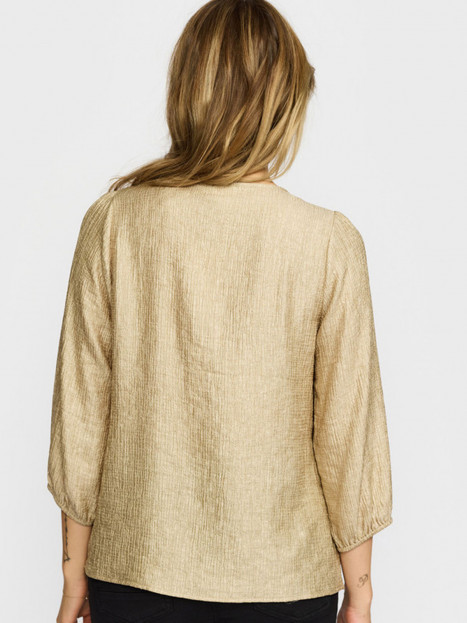 Krinklad satinblus Moa guld från 2-BIZ