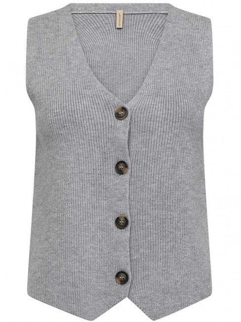 Stickad väst Kanita grå från SoyaConcept