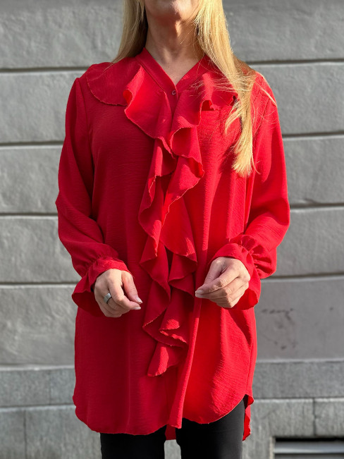 Volangtunika röd från Chica London