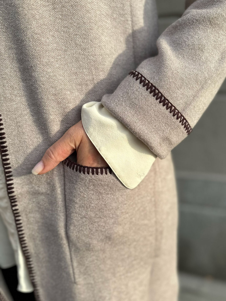 Långkofta taupe från Marinello