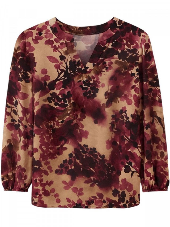 Viskosblus Suna vinröd från 2-BIZ