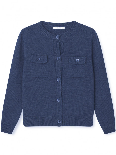 Stickad kofta denimblå från SibinLinnebjerg