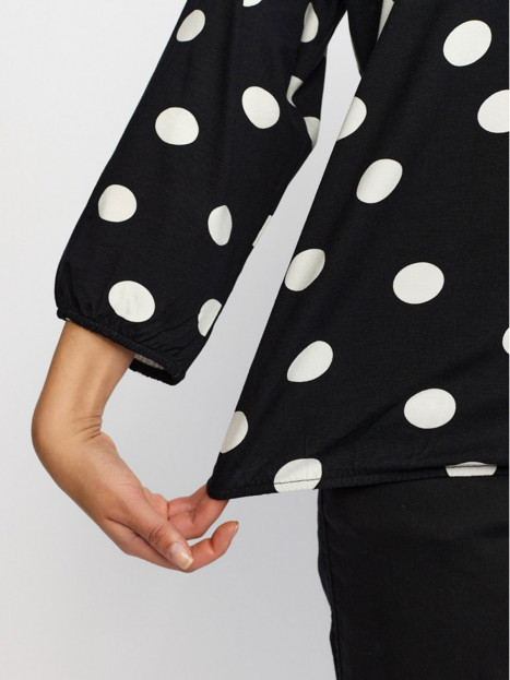 Topp Tandy svart-vit dot från 2-biz