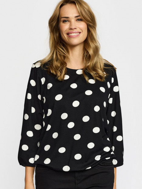 Topp Tandy svart-vit dot från 2-biz