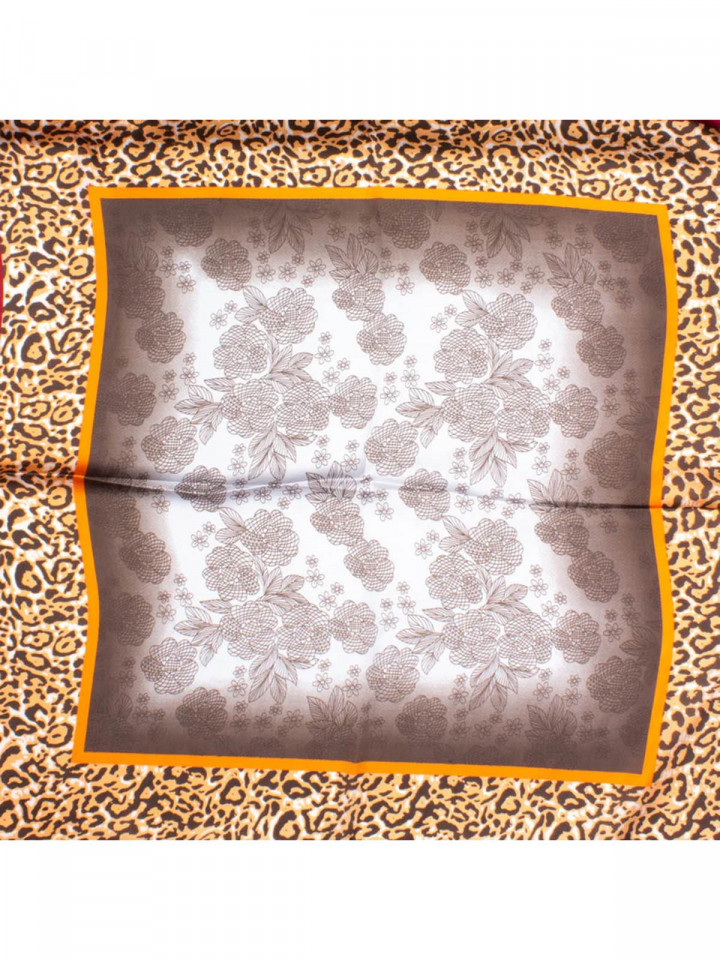 Sidenscarf röd + leo från 7EAST