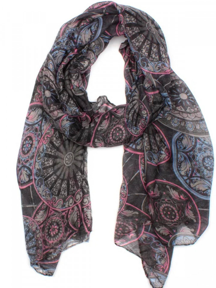 Sjal cirklar lila, rosa, grå från 7EAST