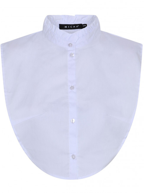 Lös krage med volangkant vit från Micha