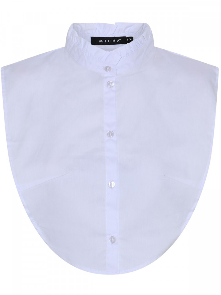 Lös krage med volangkant vit från Micha