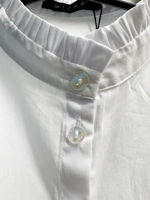 Lös krage med volangkant vit från Micha 2