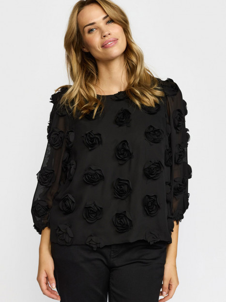 Festblus Mynte blomapplikationer svart från 2-BIZ