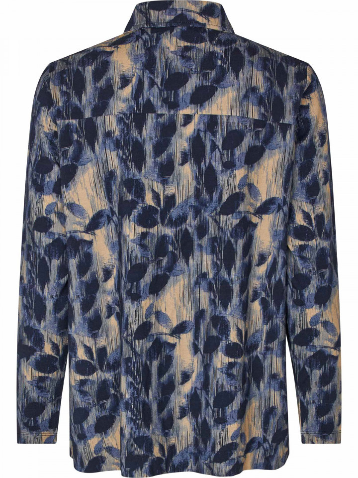 Trikåblus Isarah blå/grå från Masai