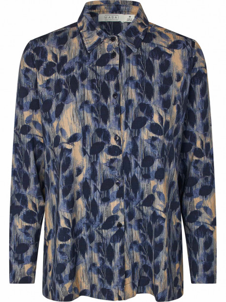 Trikåblus Isarah blå/grå från Masai