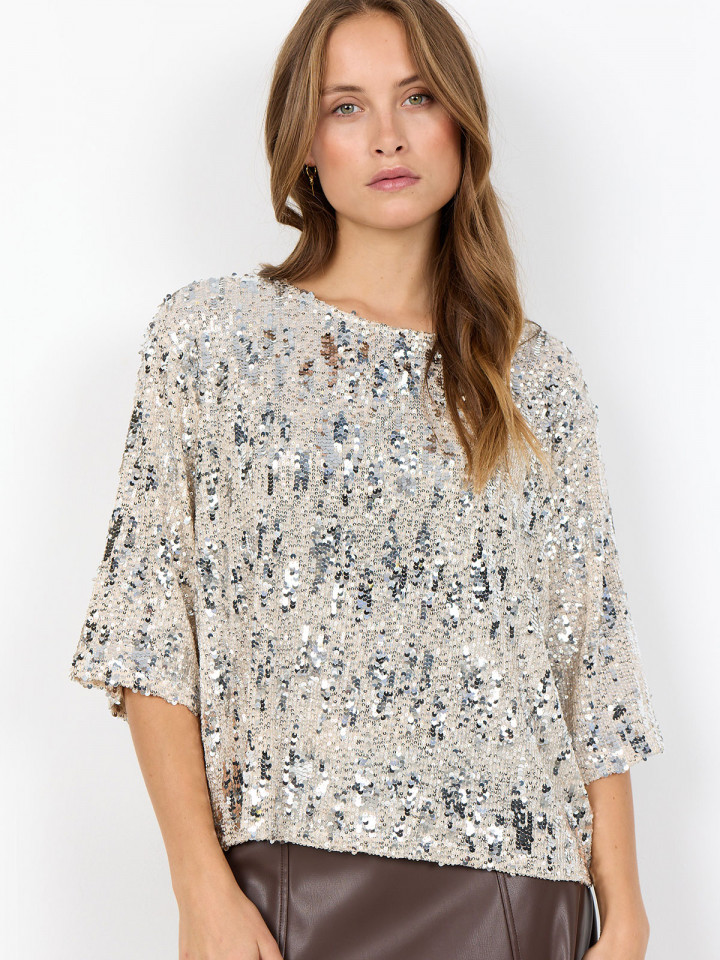 Paljettopp silver på cremebotten från SoyaConcept